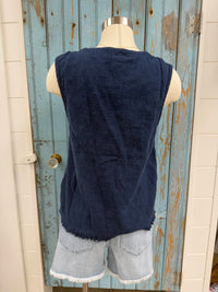 Bobi - Women's Button Front Tank Top