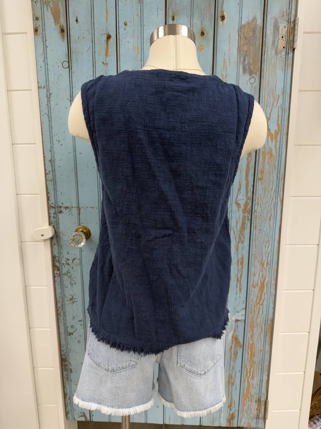 Bobi - Women's Button Front Tank Top