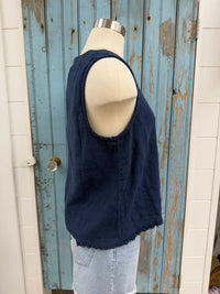 Bobi - Women's Button Front Tank Top