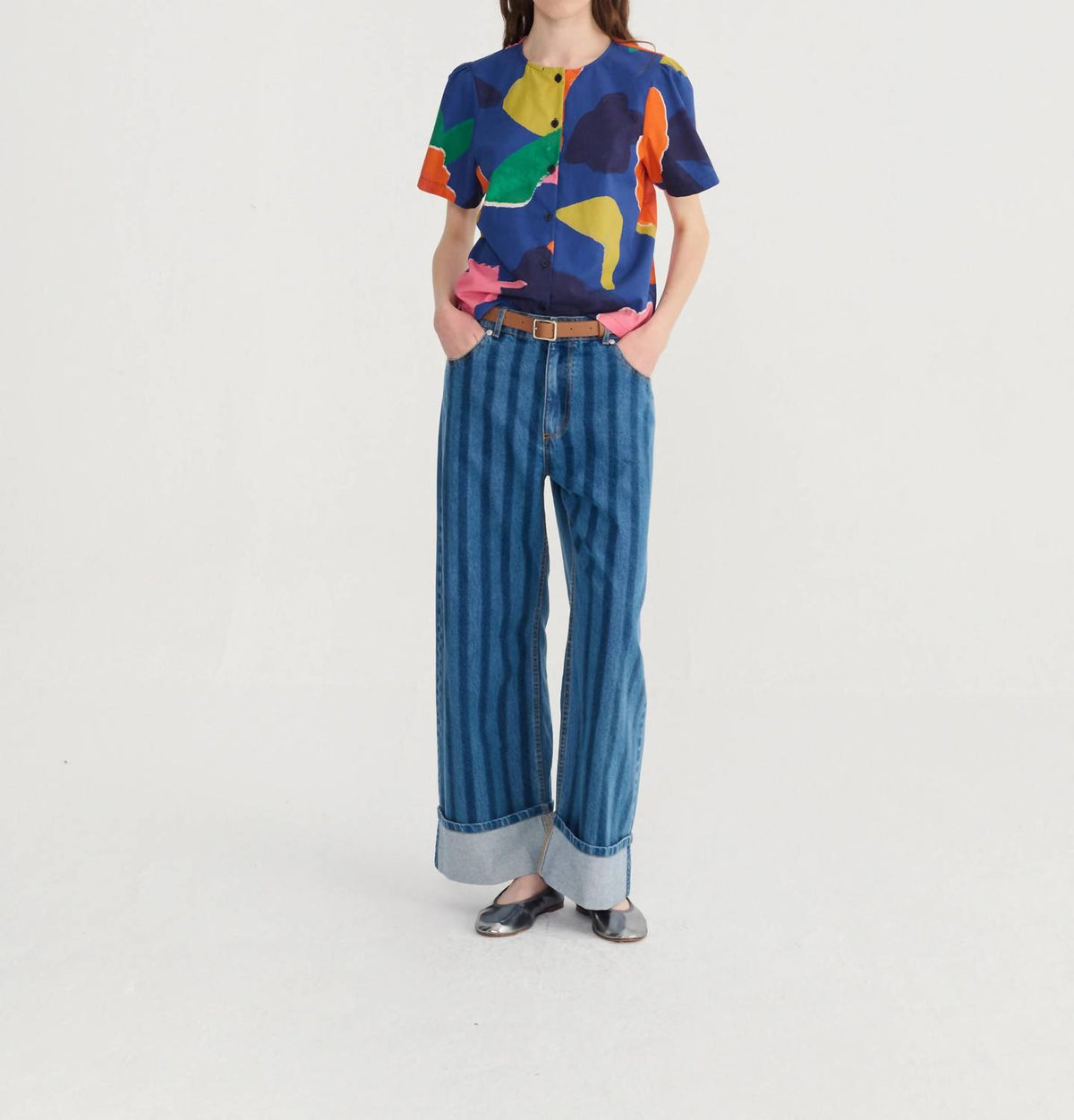 Bobo Choses - Blooming Color Pattern Cropped Blouse