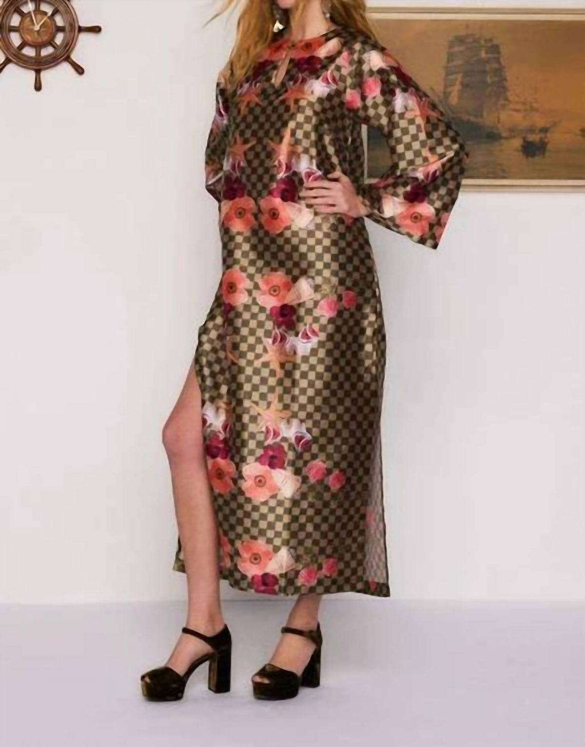 Bohemian Traders - Prudence Printed Shift Maxi Dress