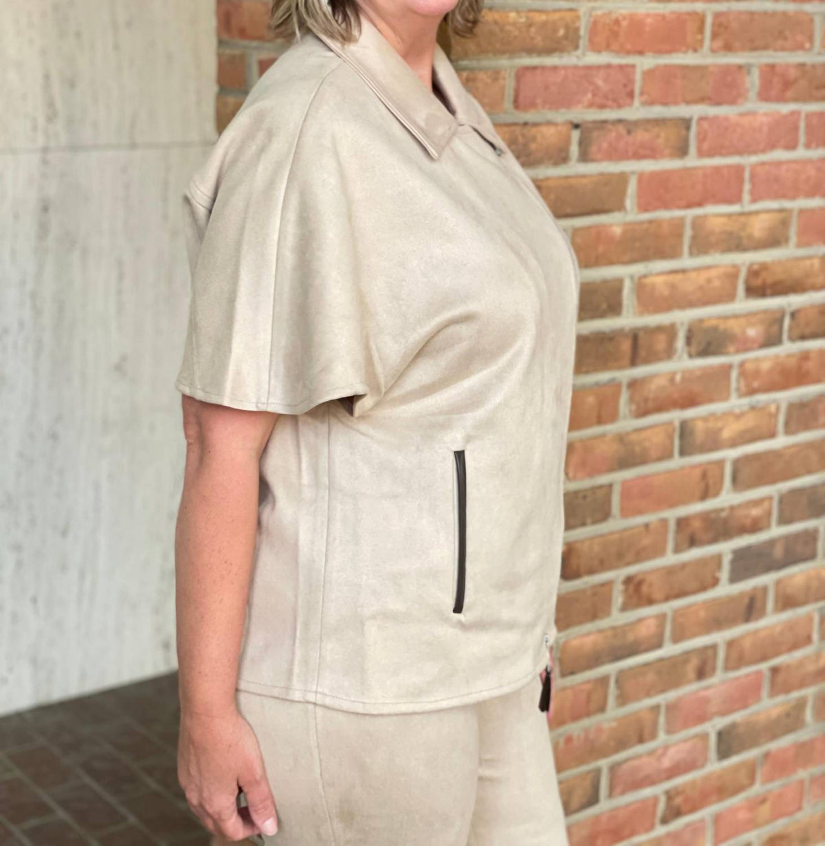 Boho Chic - Cap Sleeve Side Zip Jacket