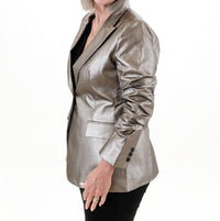 Boho Chic - Faux Leather Blazer