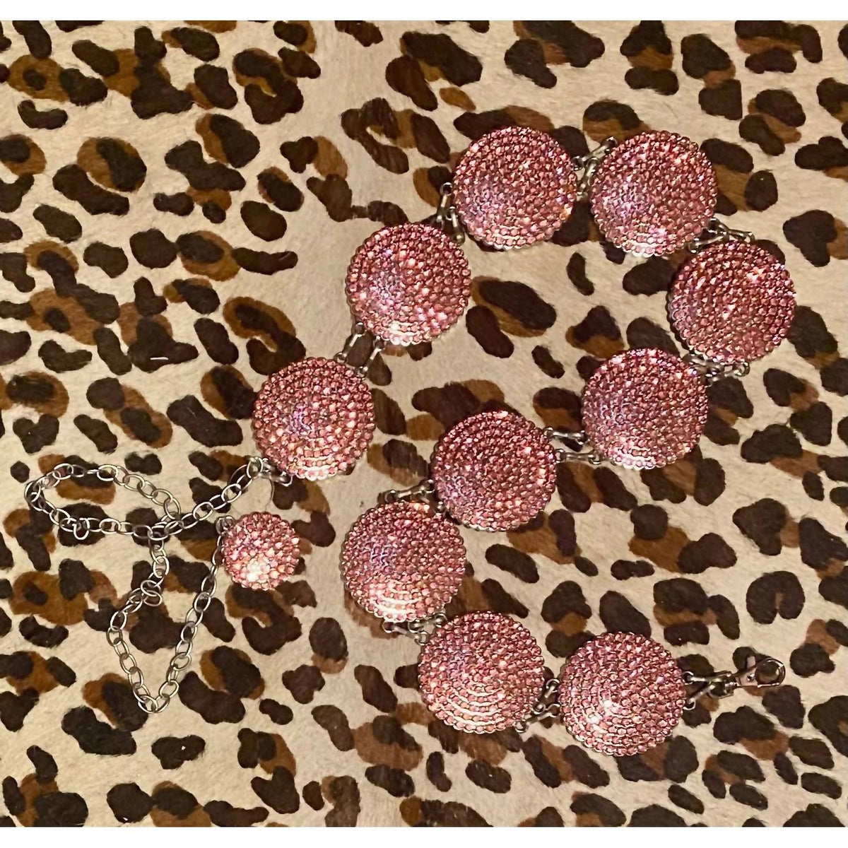 Boho Ranch - Women's Rhinestone Concho Circles Vintage Chain Belt