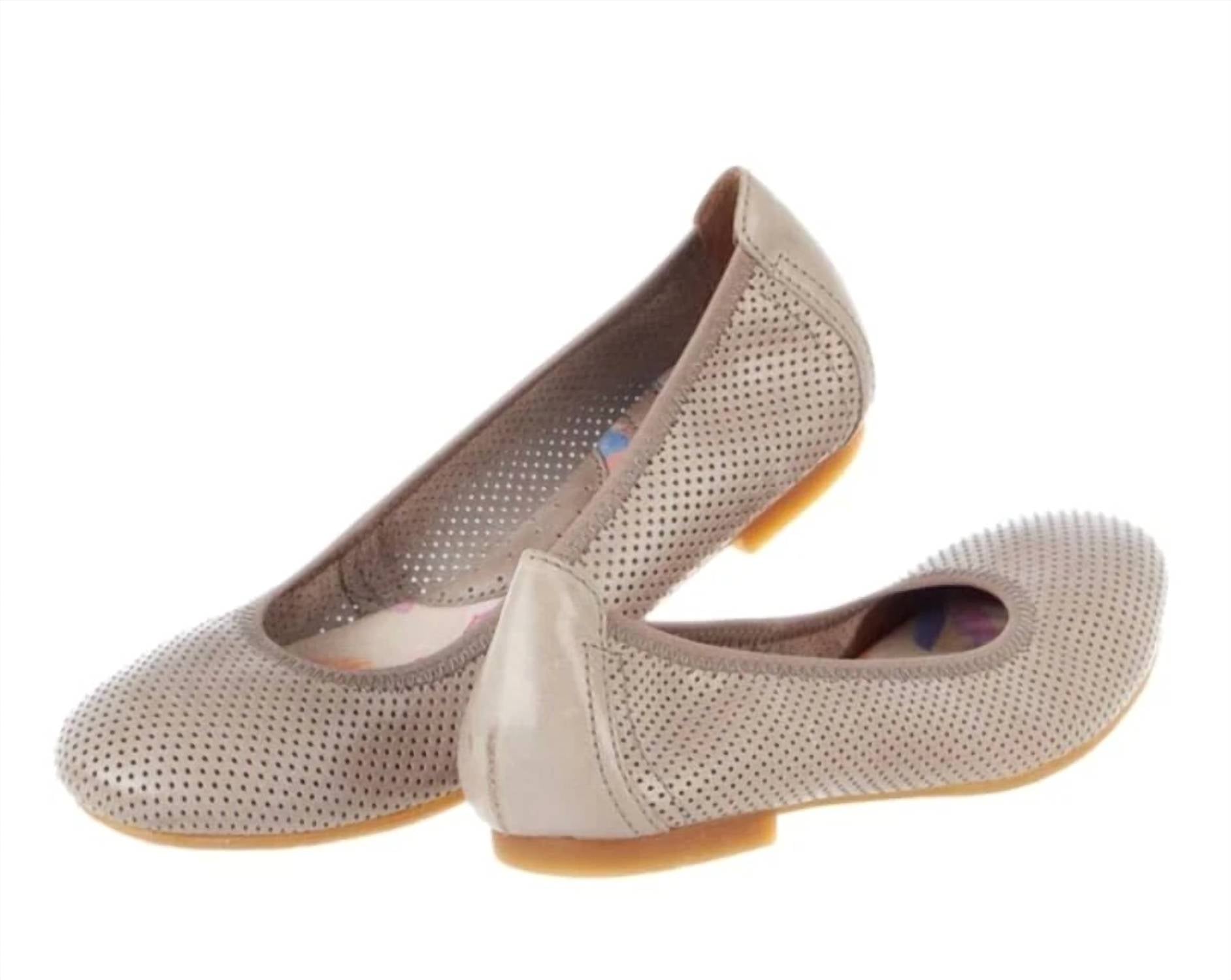 Born - Women's Julianne Perf Ballet Flats - flats - grey - leather