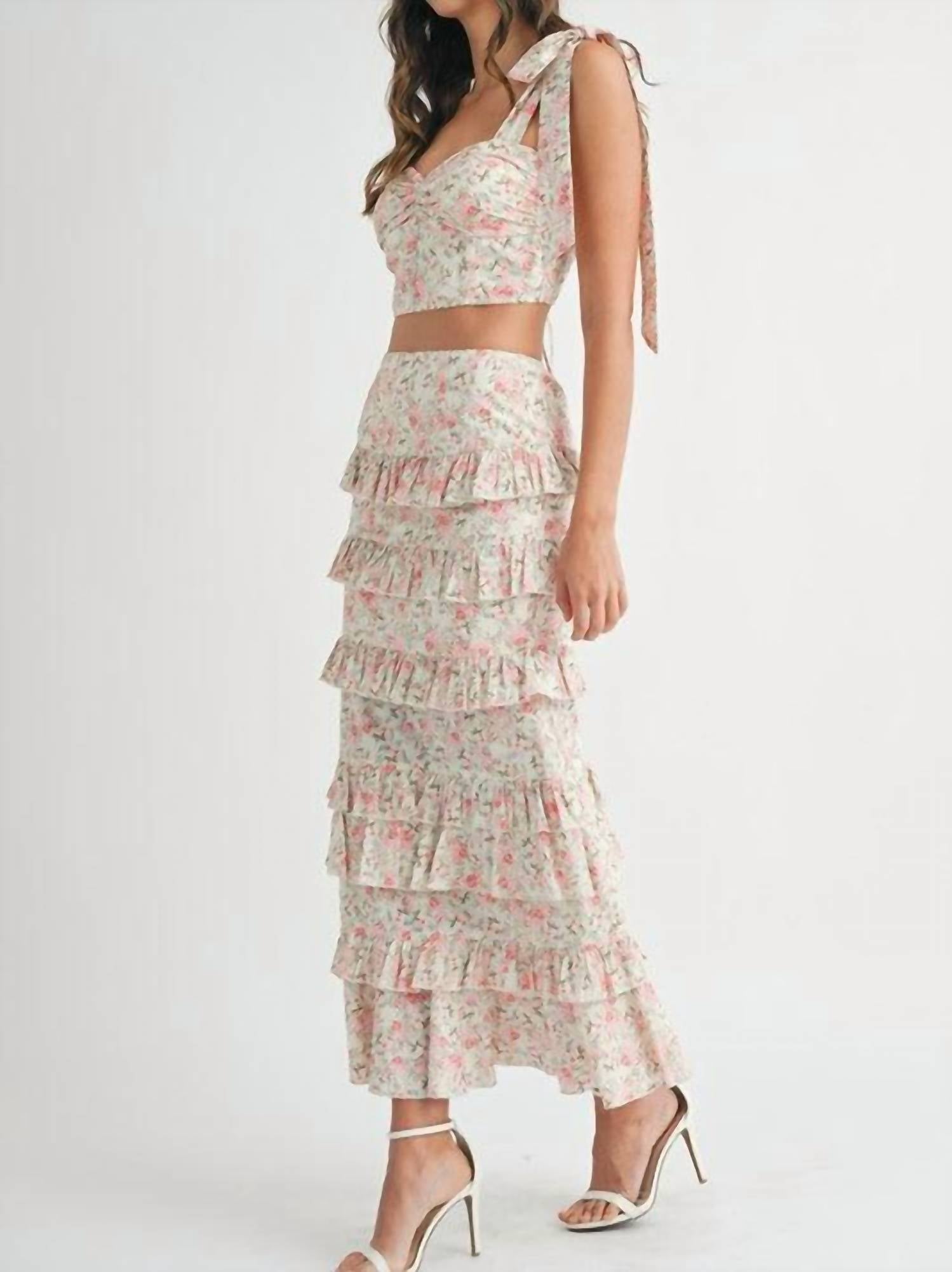 Born2Dress - Carolina Dress Set - clothing - floral - pink
