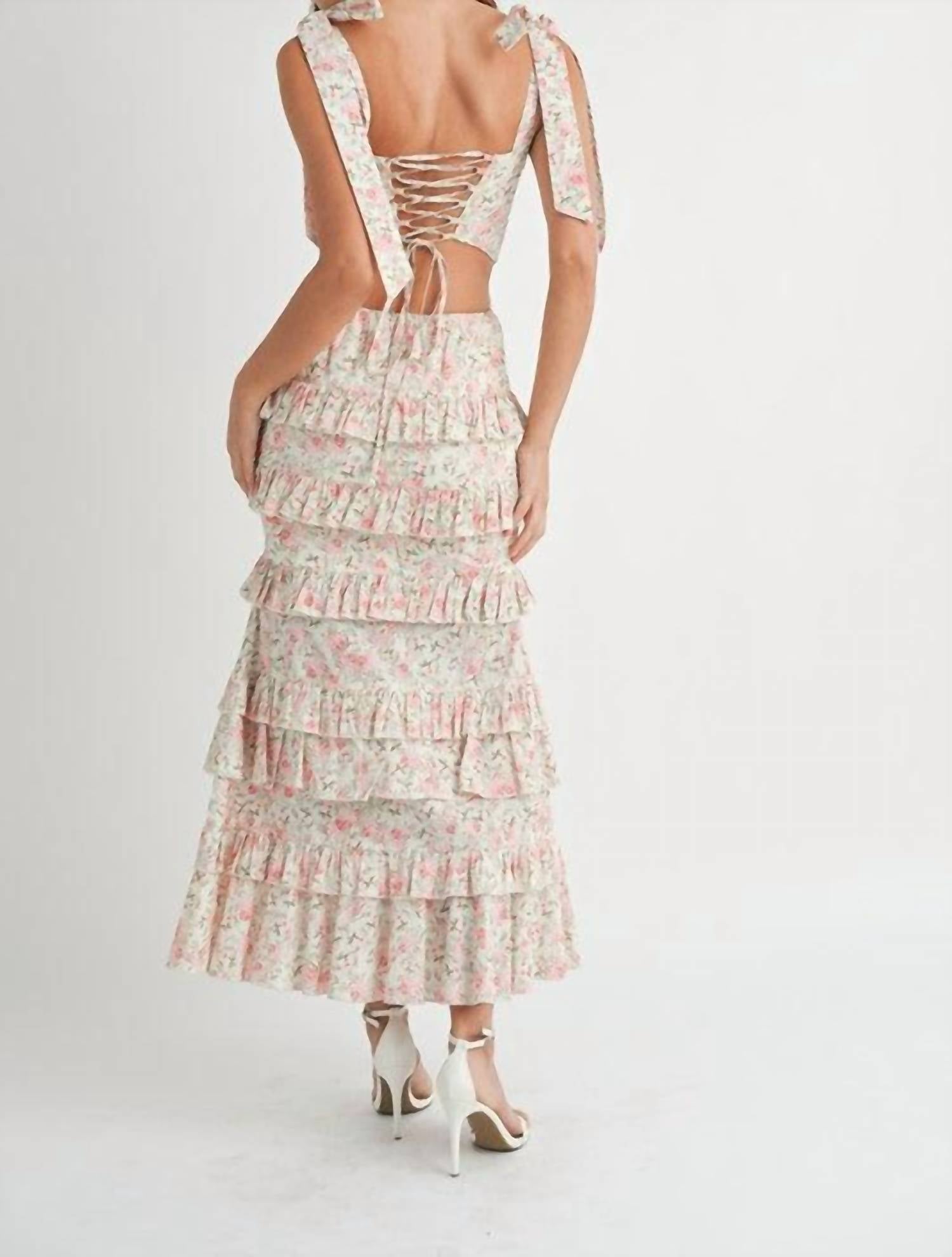 Born2Dress - Carolina Dress Set - clothing - floral - pink