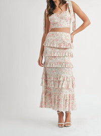 Born2Dress - Carolina Dress Set - clothing - floral - pink