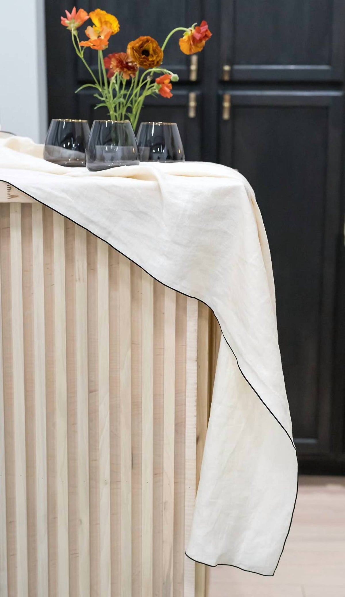 Borrowed Blu - STONE WASHED LINEN TABLECLOTH