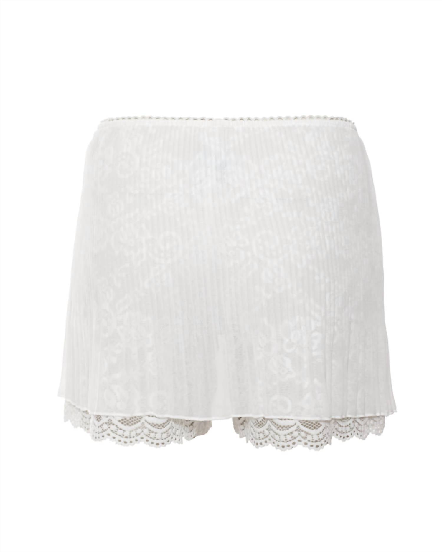 Boys Lie - Women's White Tc Skort - clothing - polyester - shorts
