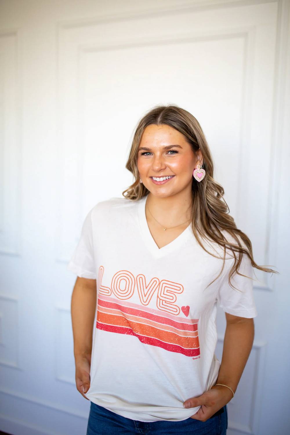 Branded Cotton - Retro Love Stripe Tee