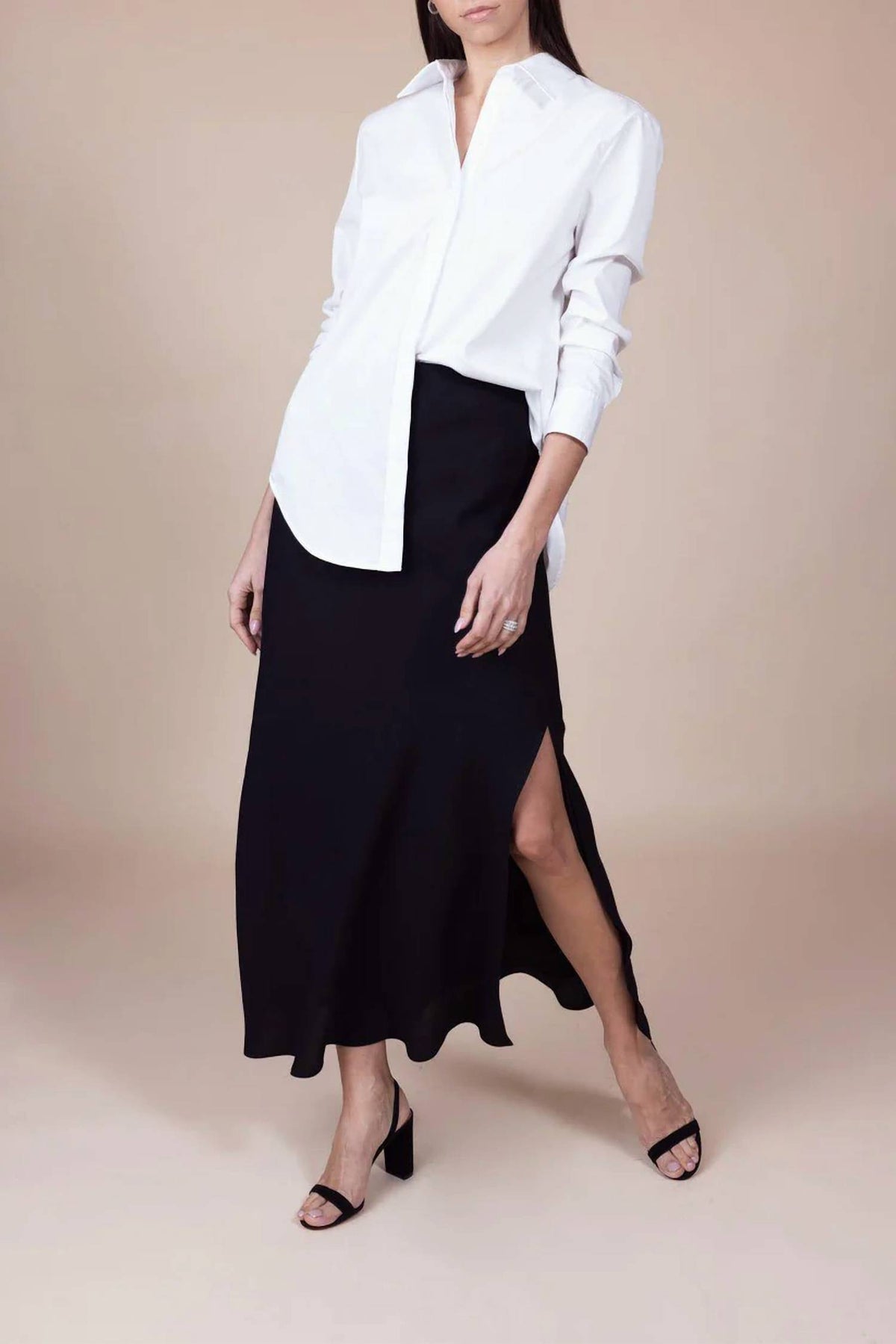 Brandon Maxwell - Mira Boyfriend Button Down Split Back Shirt
