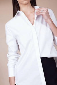 Brandon Maxwell - Mira Boyfriend Button Down Split Back Shirt