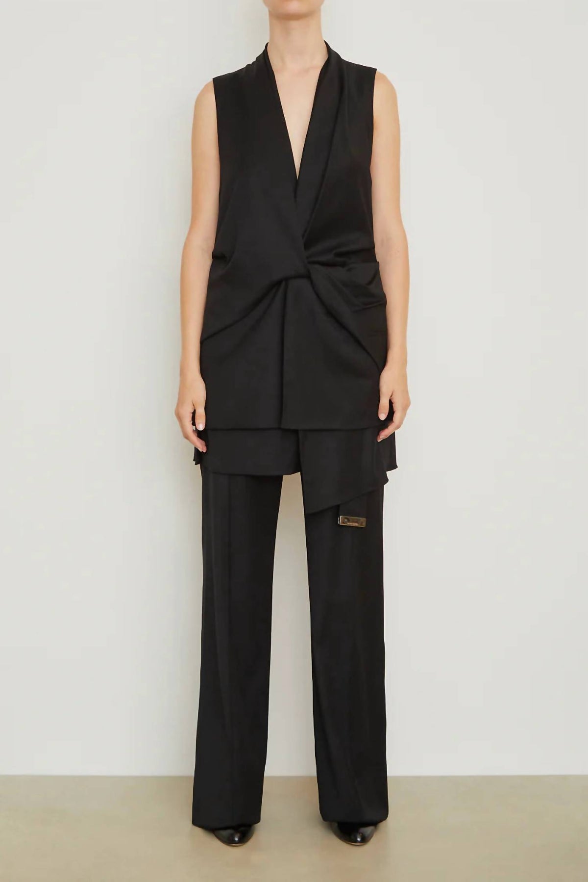 Brandon Maxwell - Savie Plunging V- Neck Top