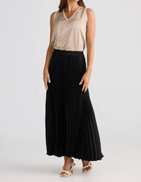 Brave + True - Alias Pleated Maxi Skirt