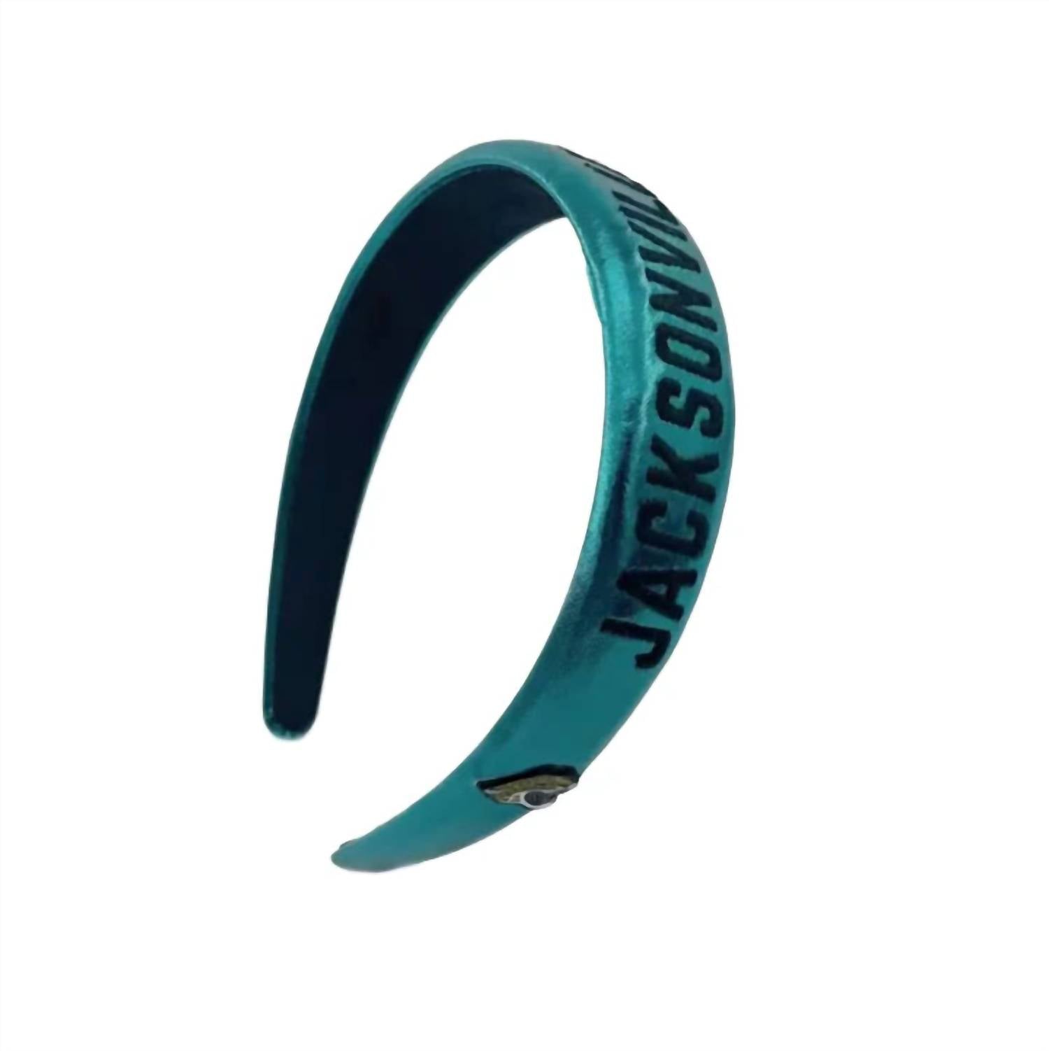 Brianna Cannon - Women's Jacksonville Jaguars Thin Embroidered Headband - accessories - blue - hair - accessories