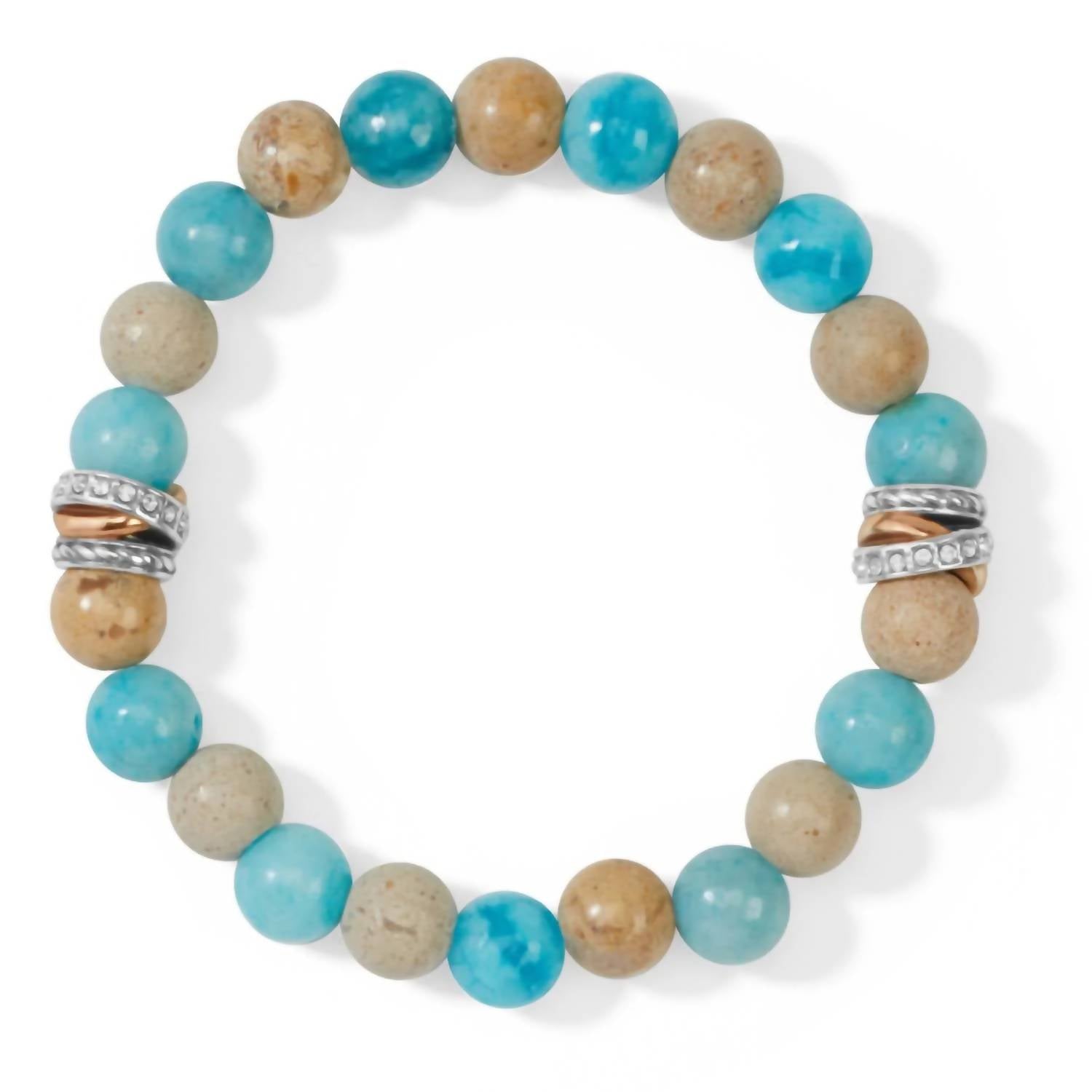 Brighton - Women's Neptune's Rings Sky Stretch Bracelet - blue - bracelets - jewelry