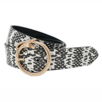 British Belt Co. - Women's Sammy Snake Mono Leather Belt - accessories - belts - gold