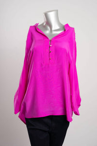 Britt Ryan - Women's Button-Down Placket Silk Blouse