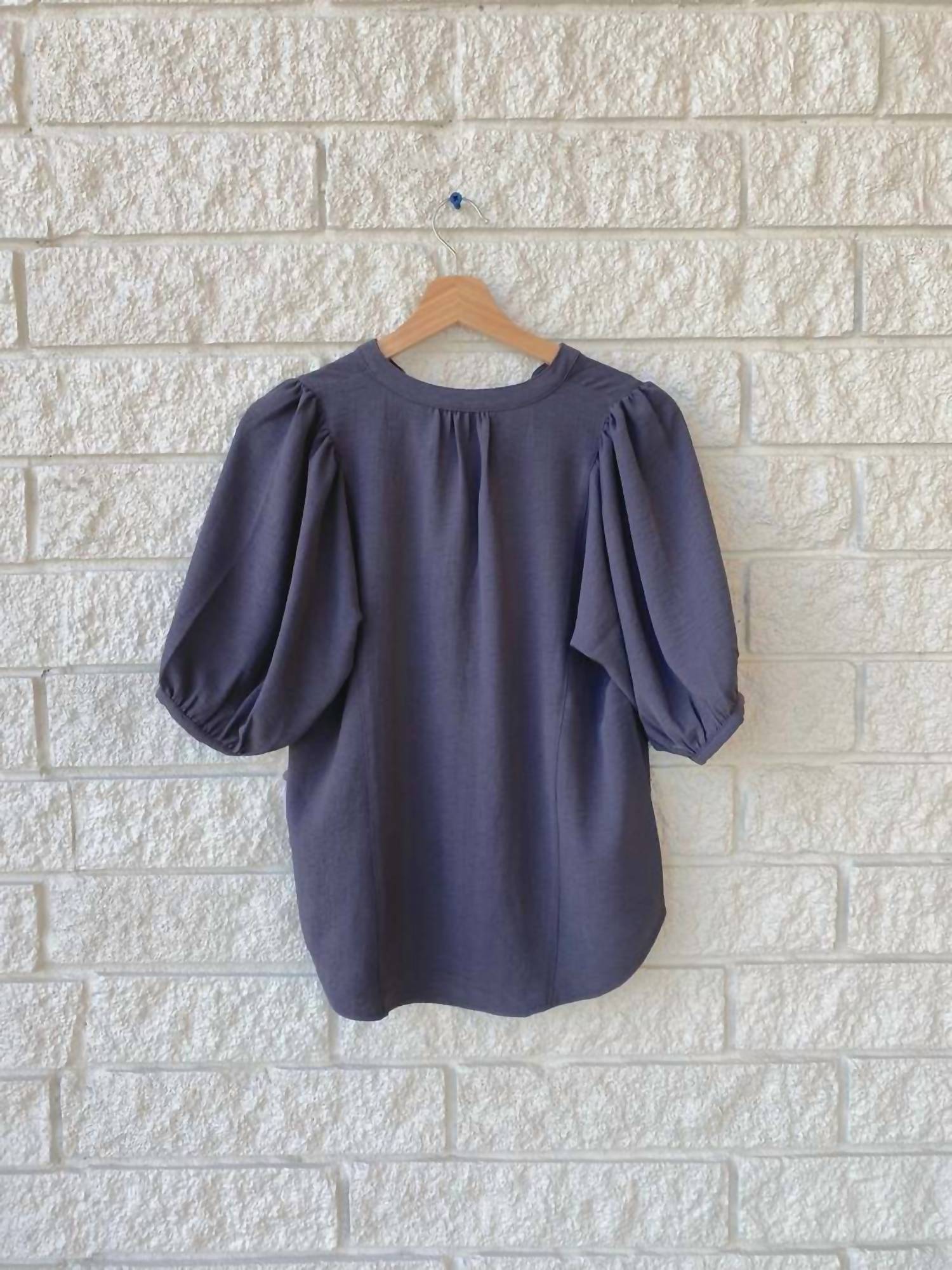 Brochu Walker - Button - down Blouson - sleeve Blouse - blouses - clothing - grey