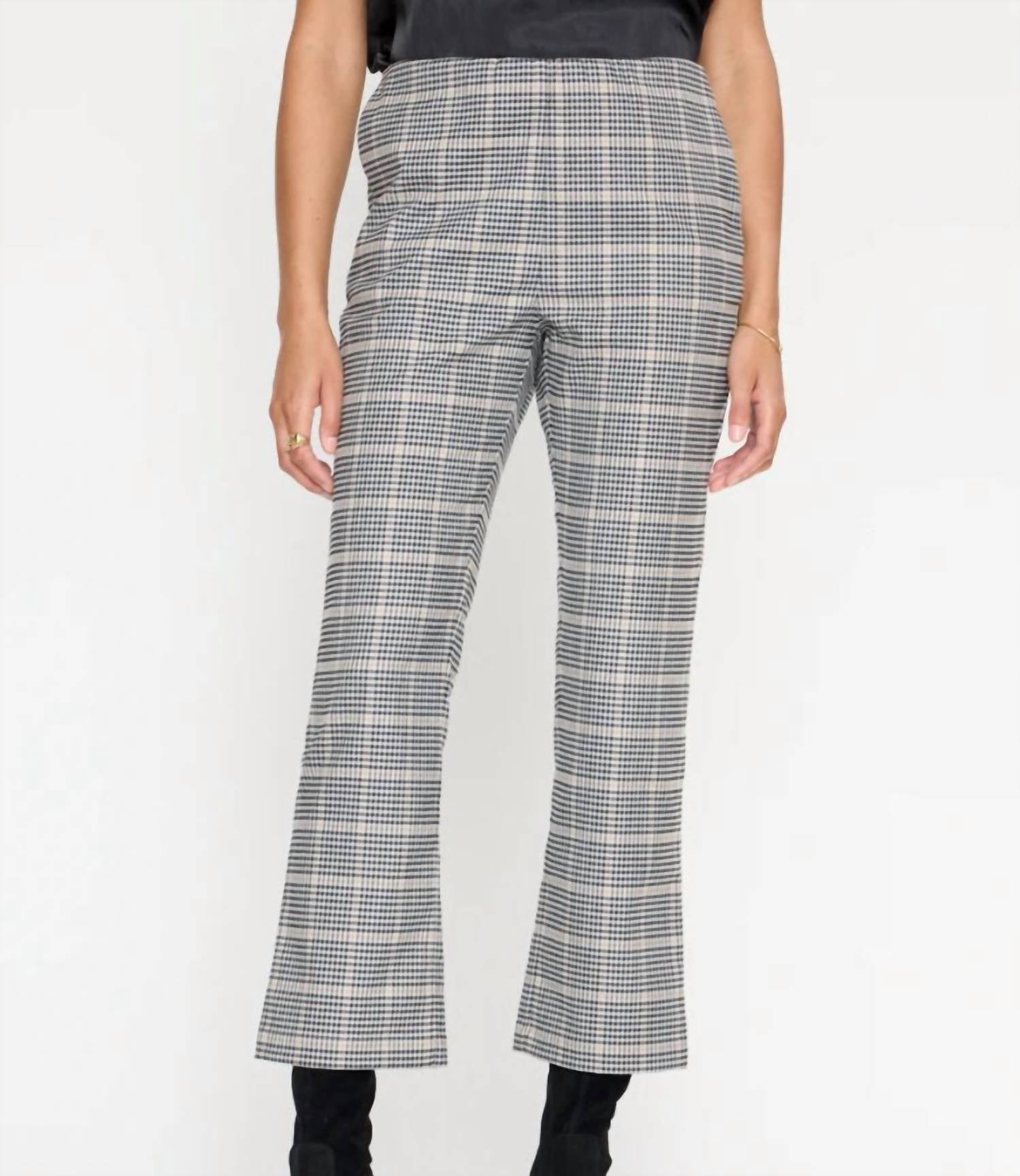 Brochu Walker - Elias Pant Glen Plaid - ankle - black - clothing