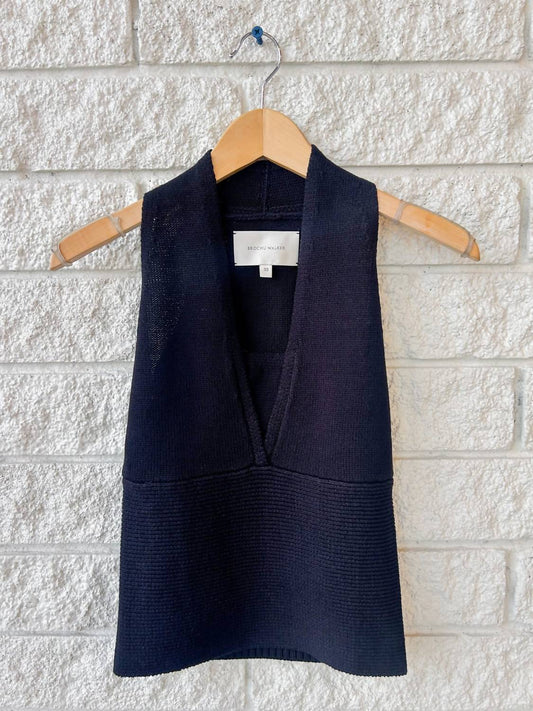 Brochu Walker - Ramona Halter Top - black - clothing - cotton