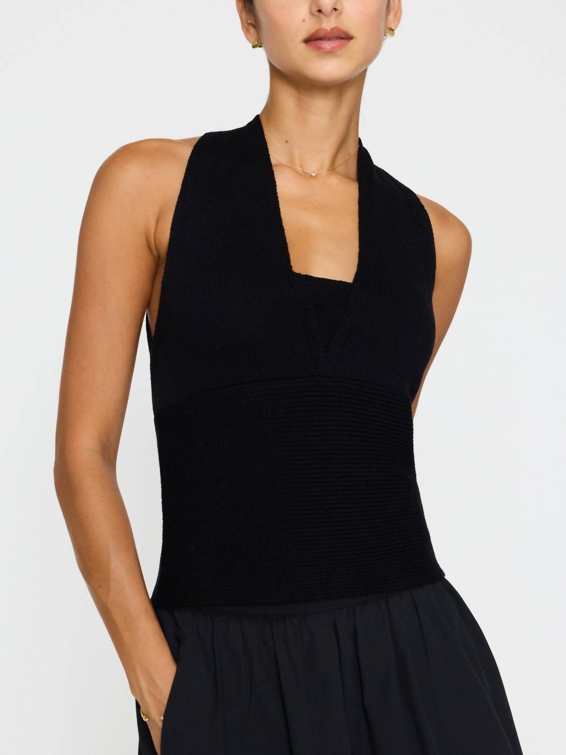 Brochu Walker - Ramona Halter Top - black - clothing - cotton