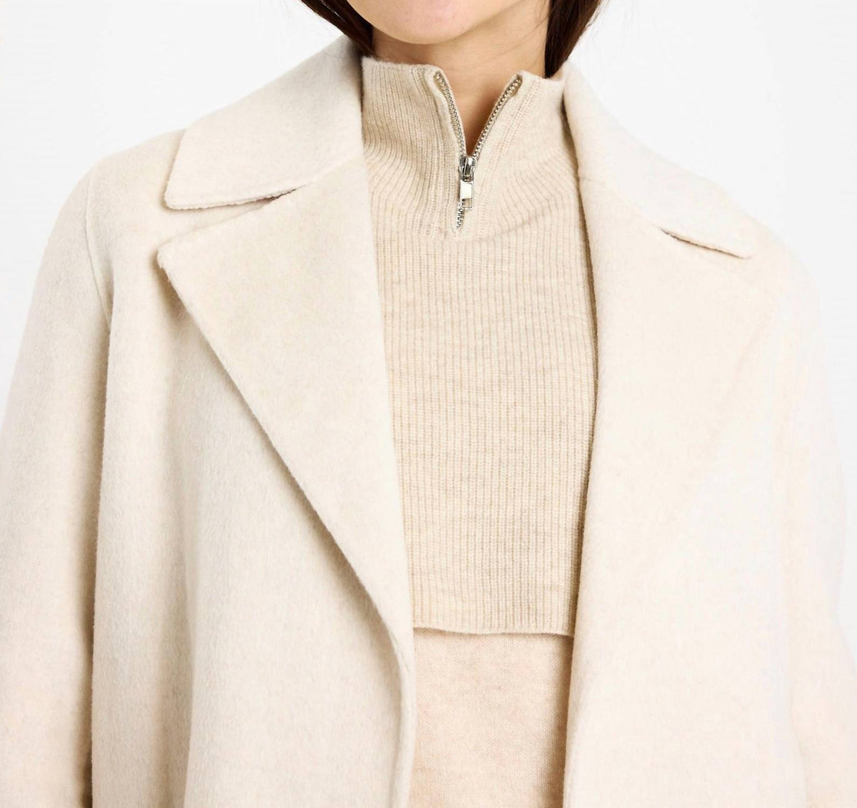 Brodie Cashmere - Knitted Half-zip Collar Dickey
