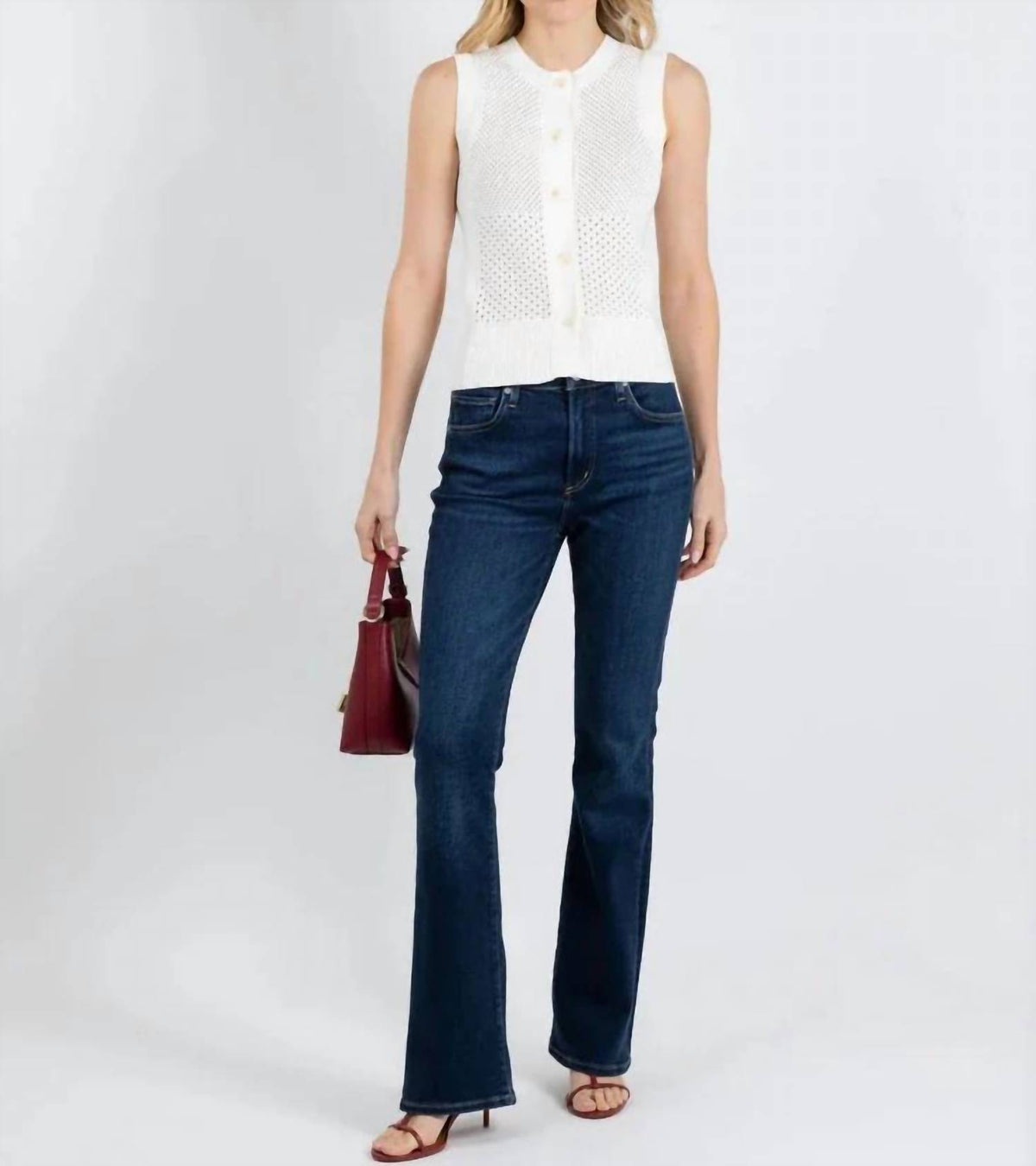 Brodie Cashmere - Mix Pointelle Tank