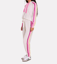 Brodie Cashmere - Ramona Rainbow Jogger Pants - beige - cashmere - clothing