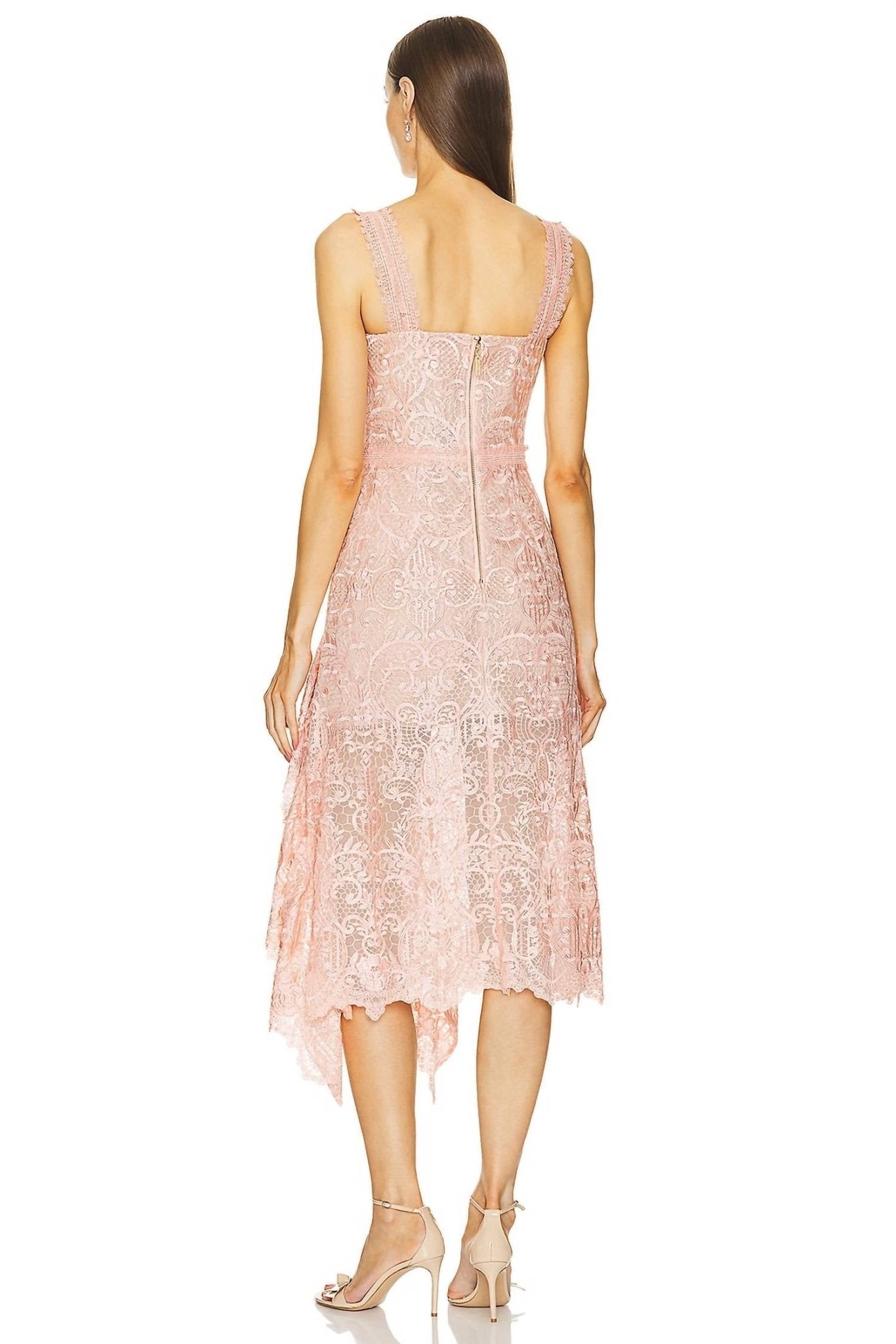 Bronx And Banco - Tiffany Blanc Midi Lace Dress - clothing - dresses - midi