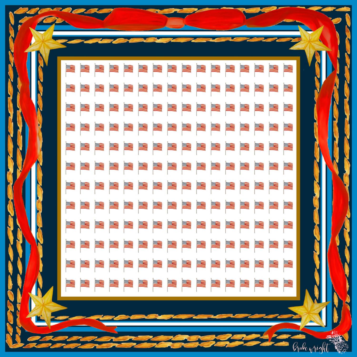 Brooke Wright - Women's America, America Scarf - accessories - scarves - shawls