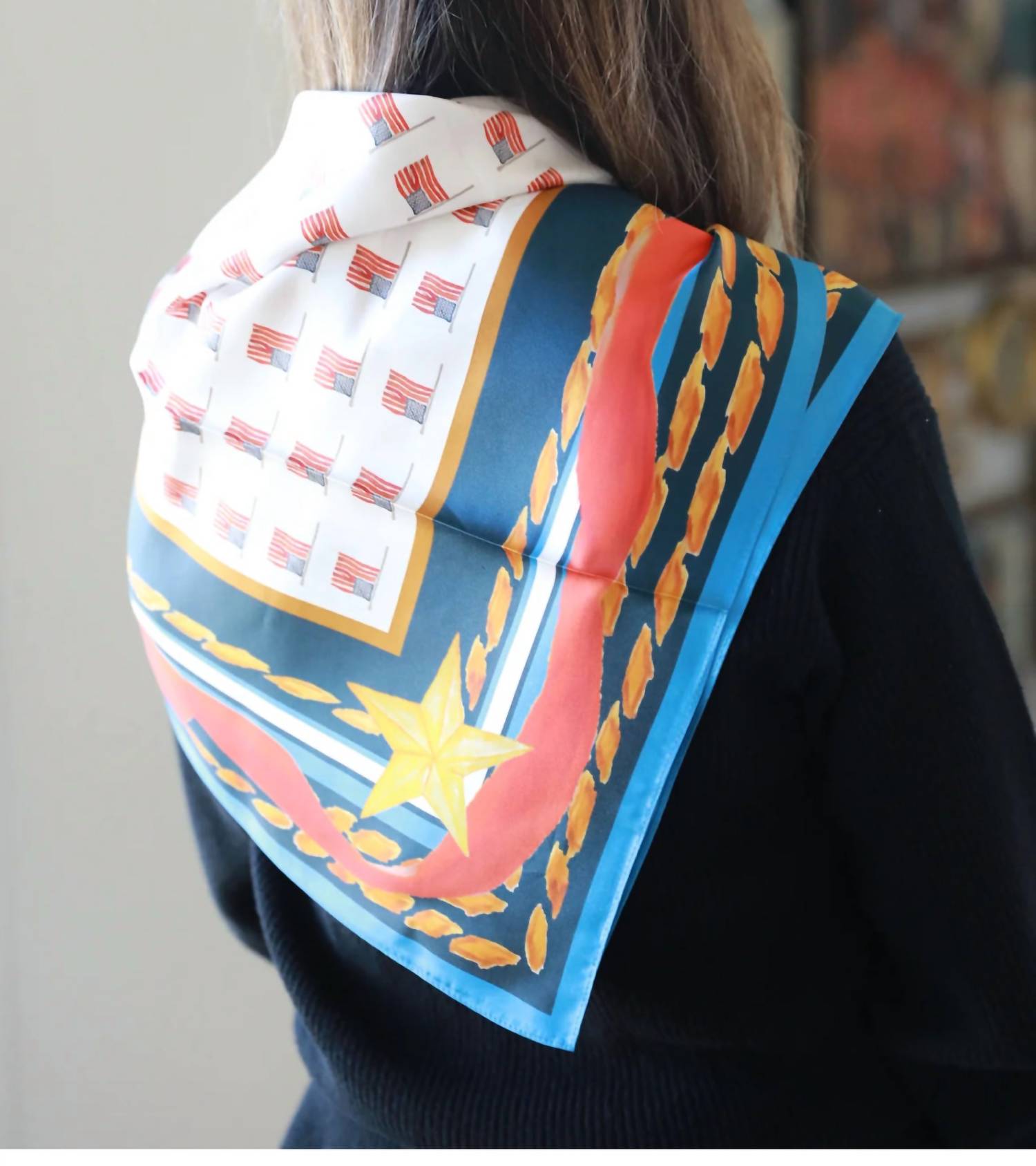 Brooke Wright - Women's America, America Scarf - accessories - scarves - shawls