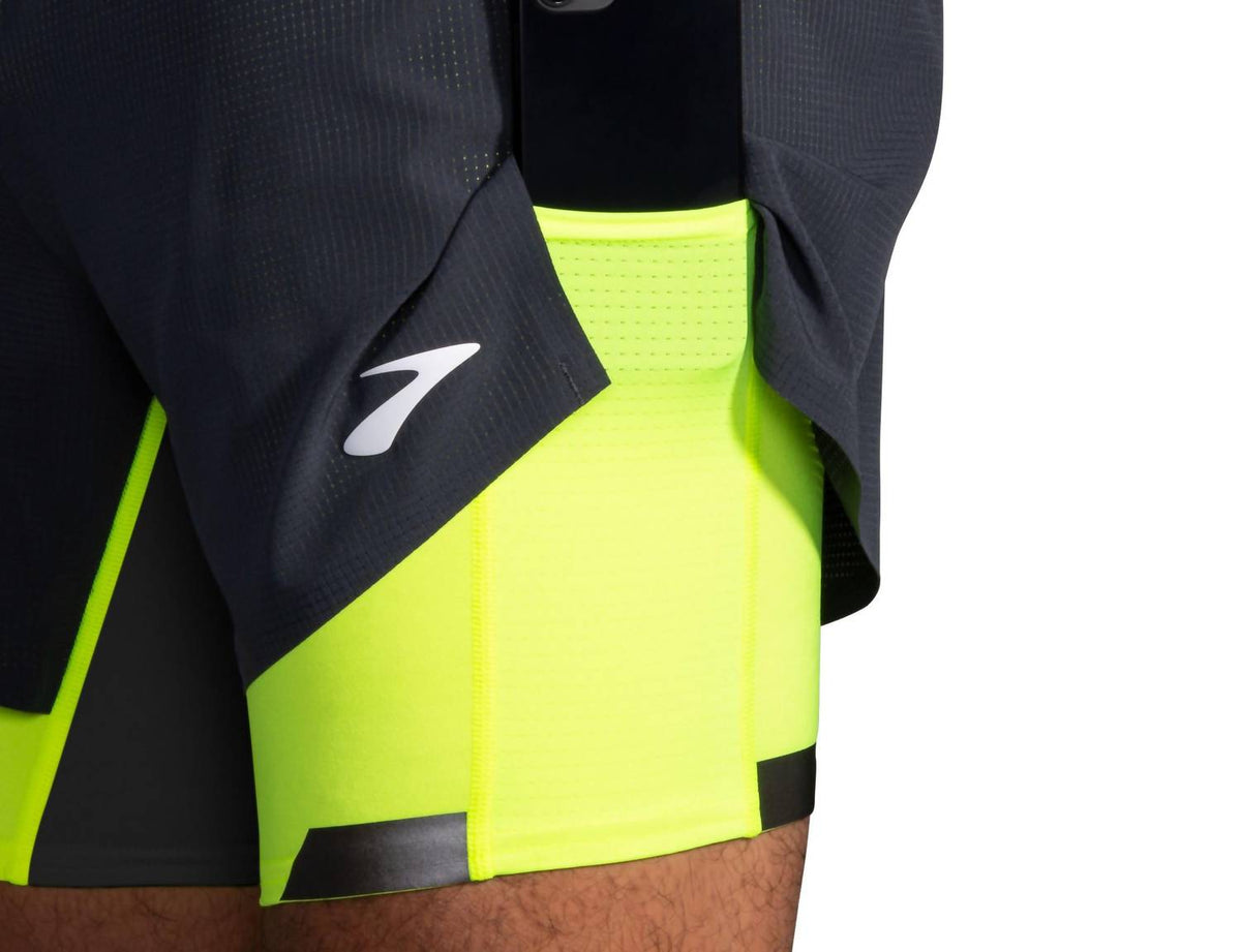 Brooks - Mens Run Visible 2-in-1 Training Short
