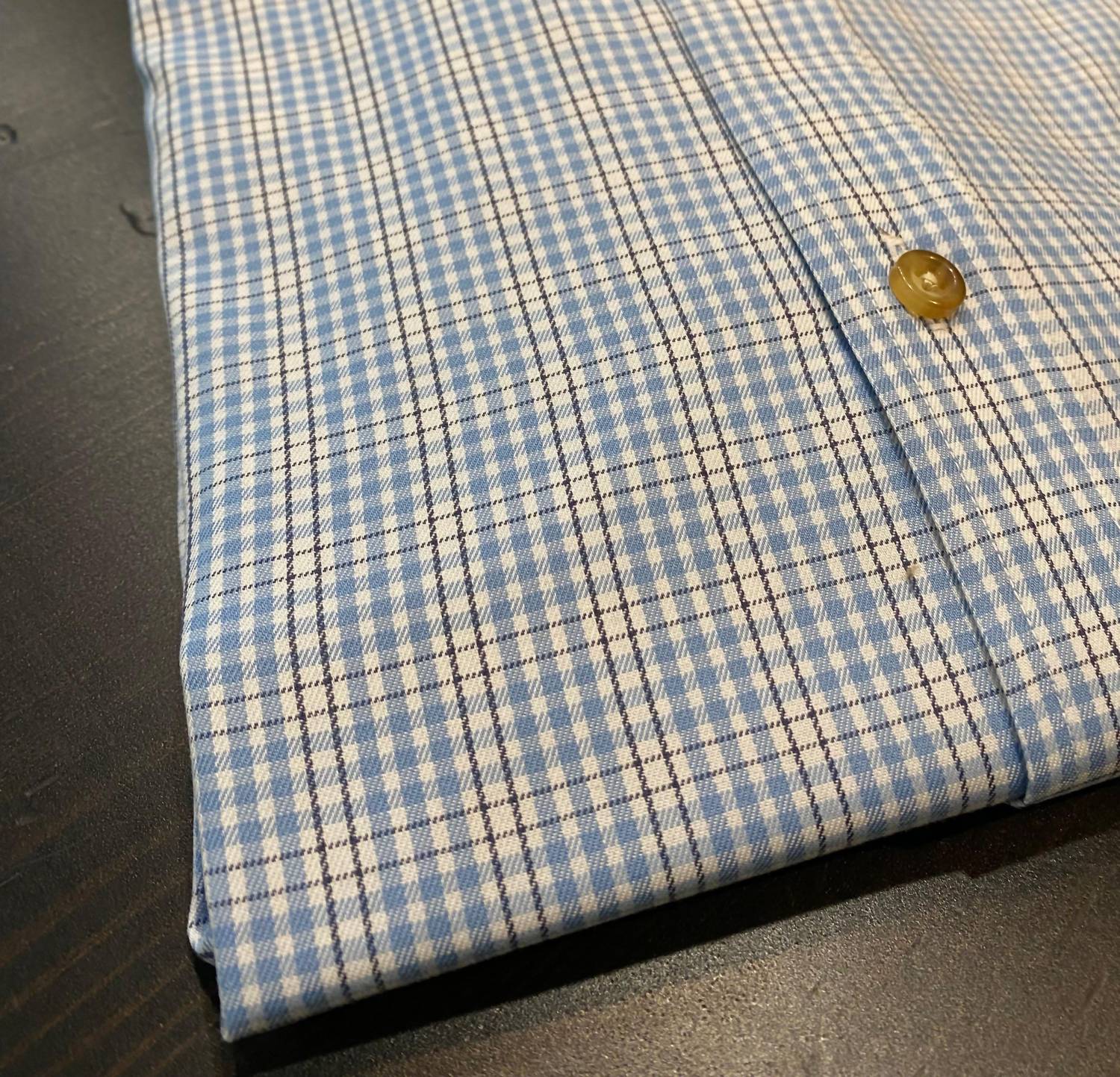 Brookwood - Men's Tailored Fit Private Label Sport Shirt - blue - casual - button - down - shirts - clothing
