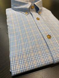 Brookwood - Men's Tailored Fit Private Label Sport Shirt - blue - casual - button - down - shirts - clothing