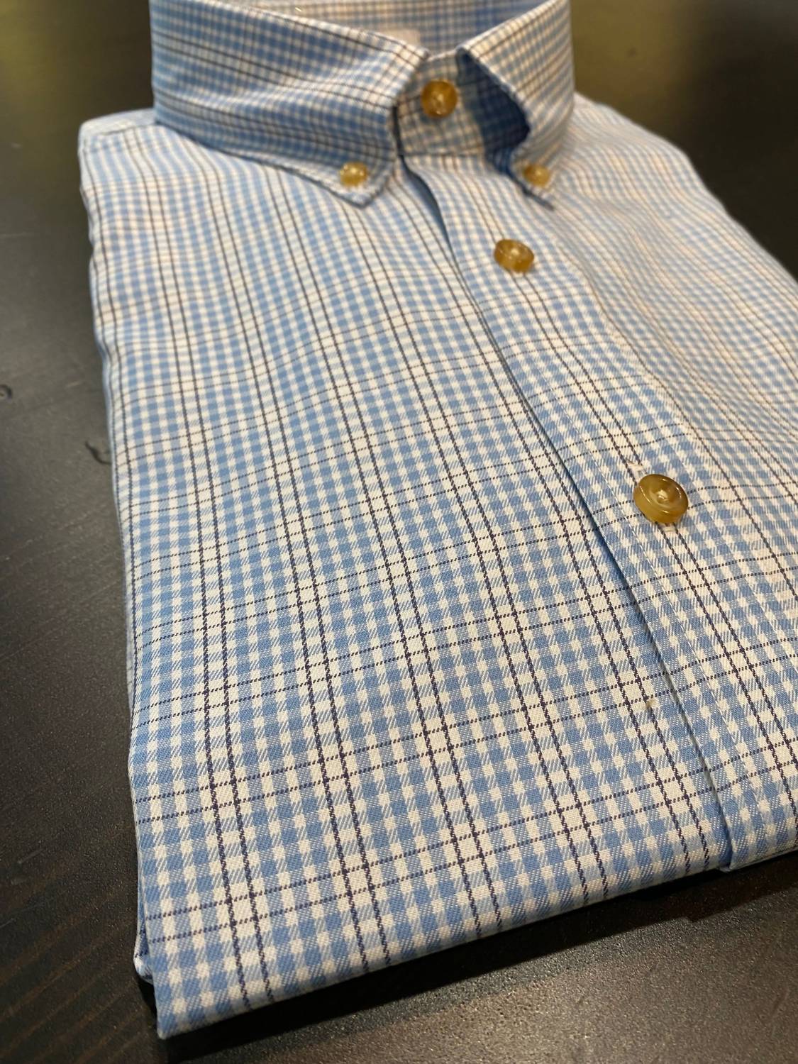 Brookwood - Men's Tailored Fit Private Label Sport Shirt - blue - casual - button - down - shirts - clothing