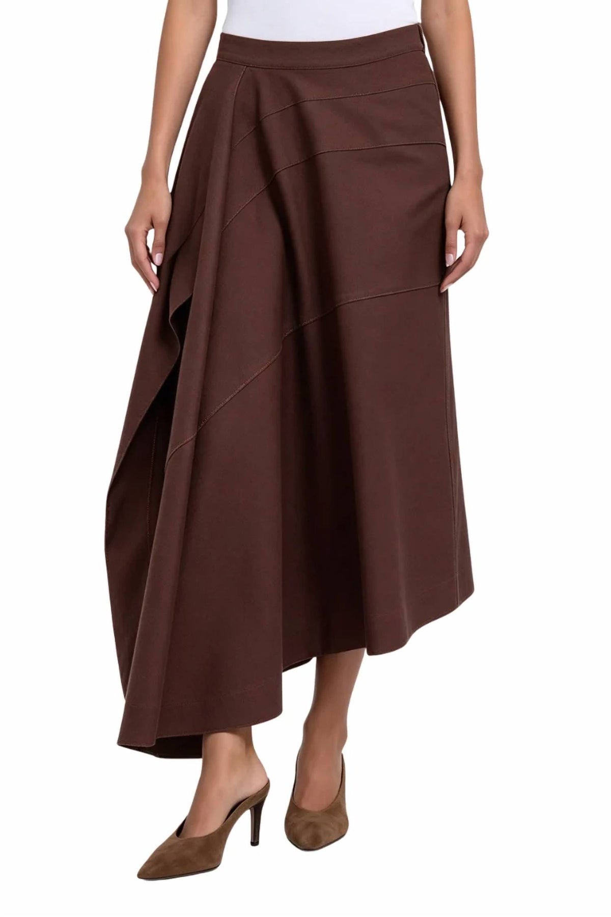 Brunello Cucinelli - Asymmetric Tiered Effect Skirt