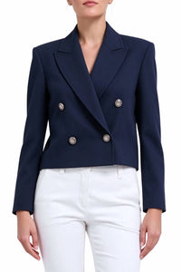 Brunello Cucinelli - Crop Breasted Blazer