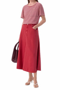 Brunello Cucinelli - Five-pocket Midi Denim Skirt