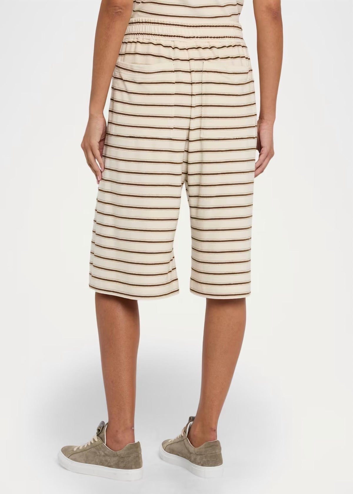 Brunello Cucinelli - Metallic Striped Towelling Bermuda Short