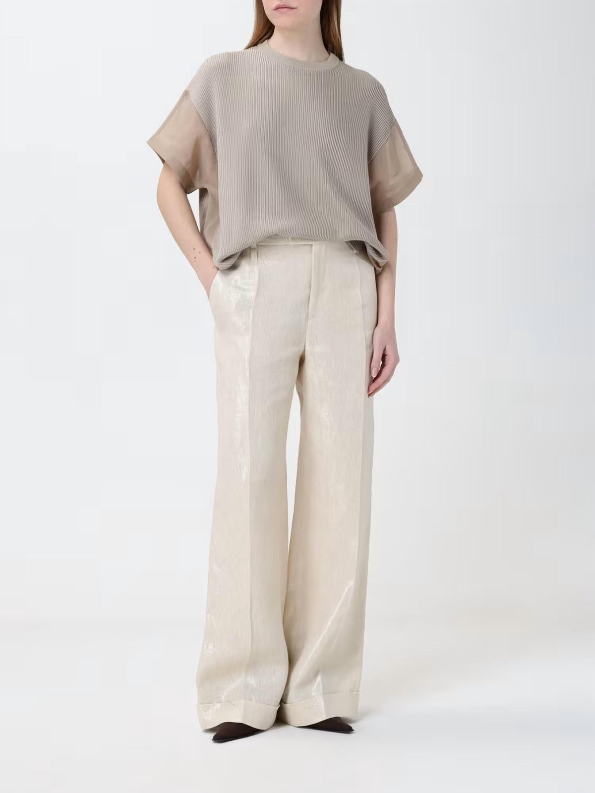 Brunello Cucinelli - Panelled Ribbed T-shirt