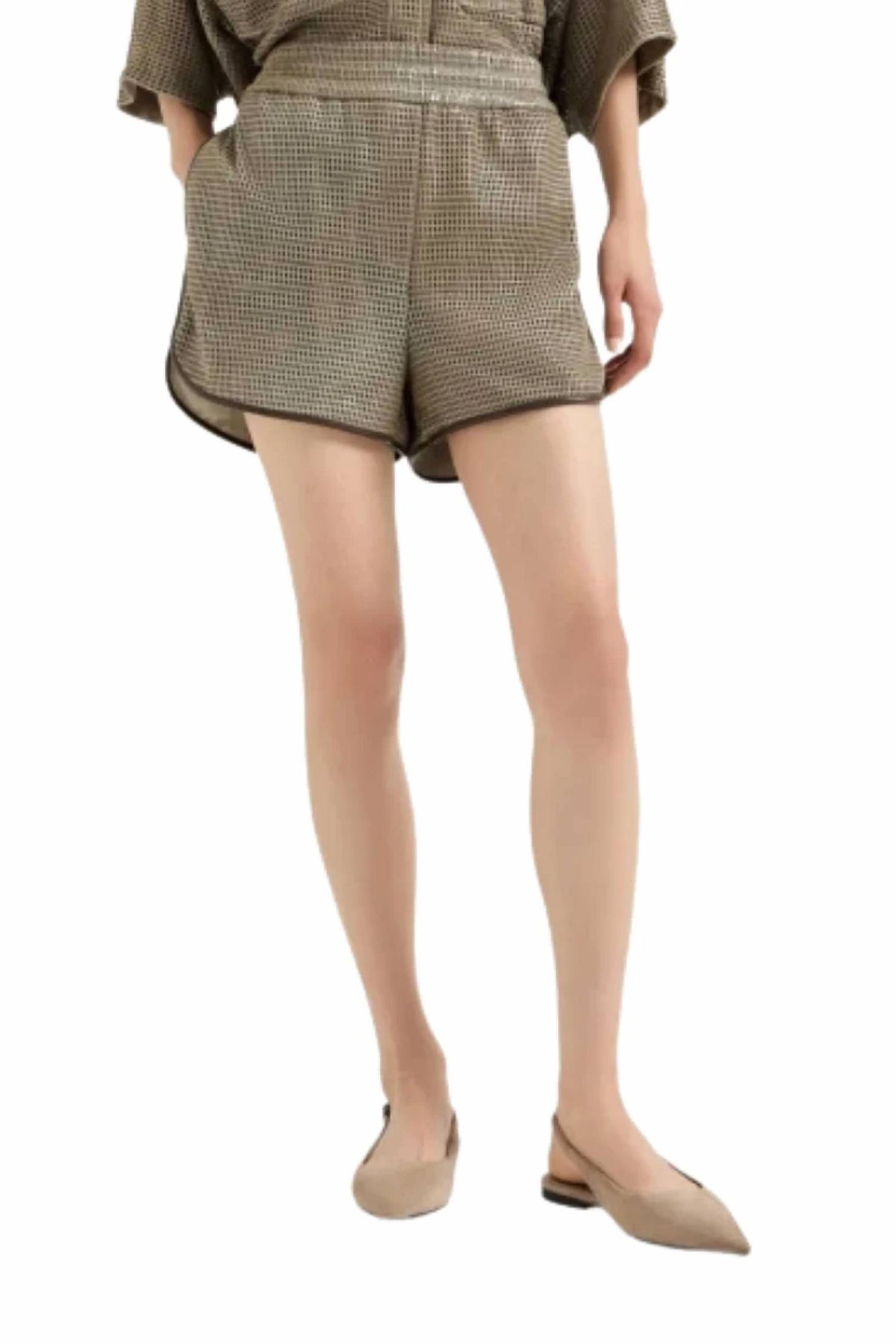 Brunello Cucinelli - Perforated Leather Shorts