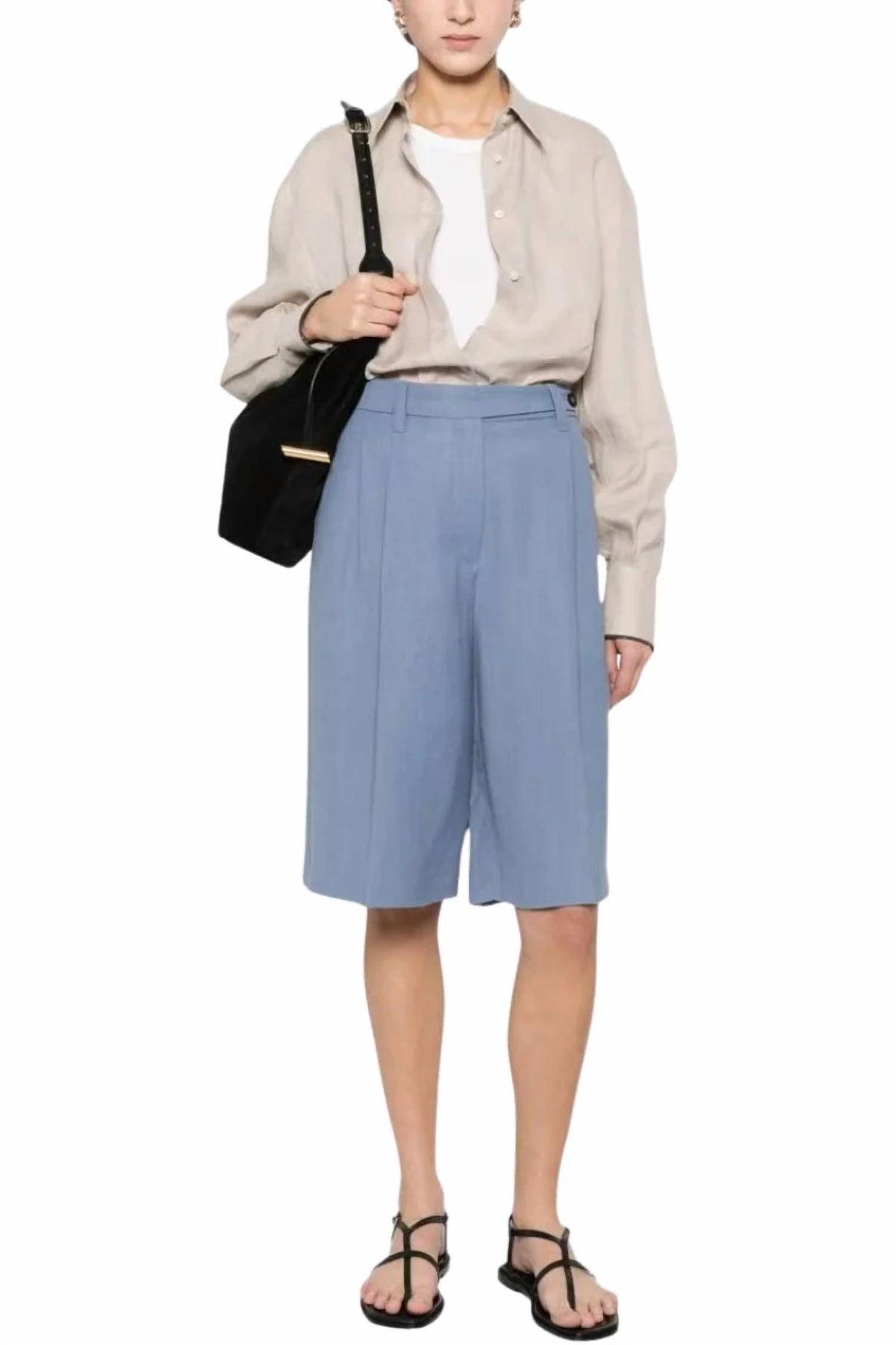 Brunello Cucinelli - Pleated Mid Rise Bermuda Short