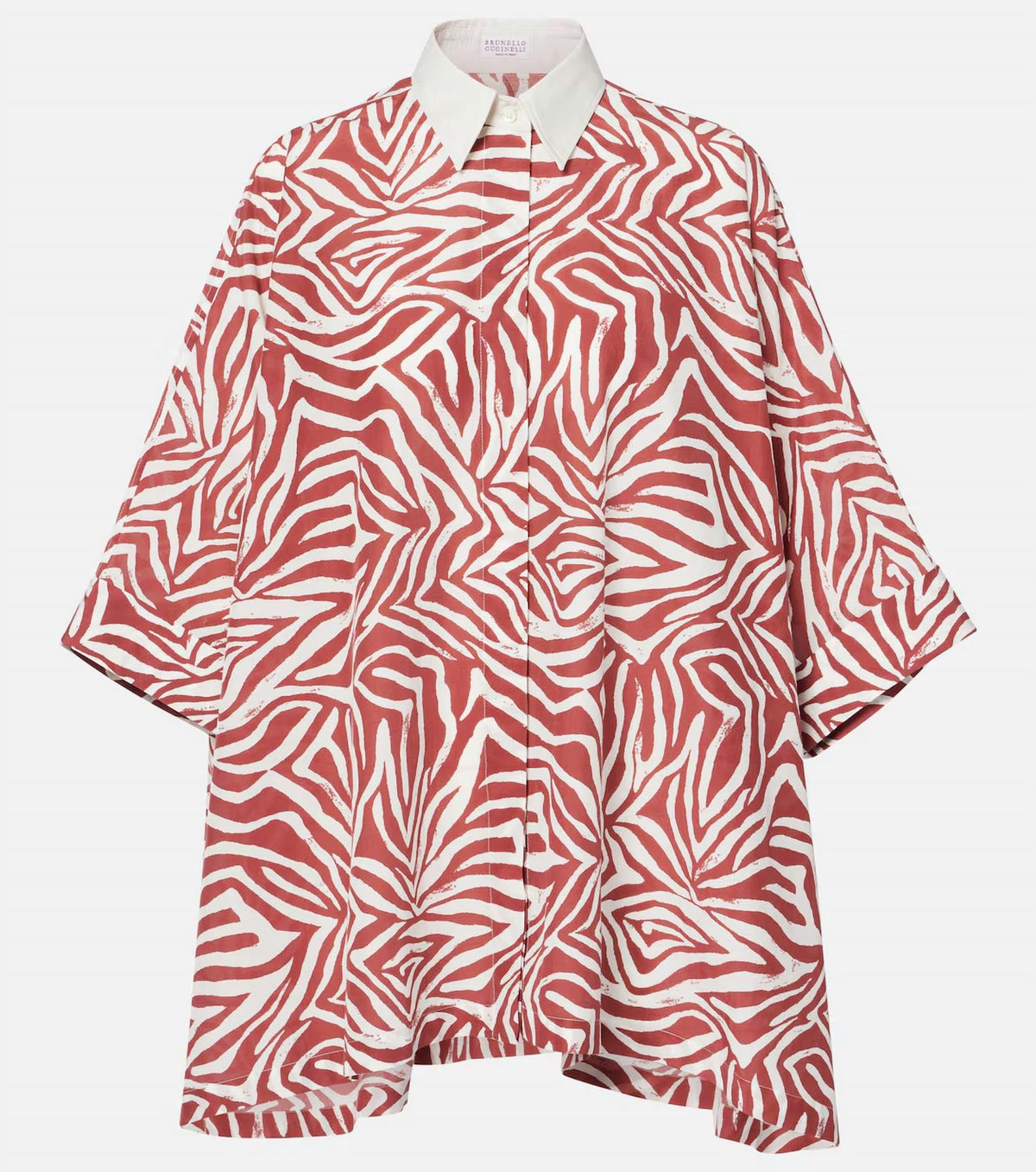 Brunello Cucinelli - Printed Cotton And Silk Shirt