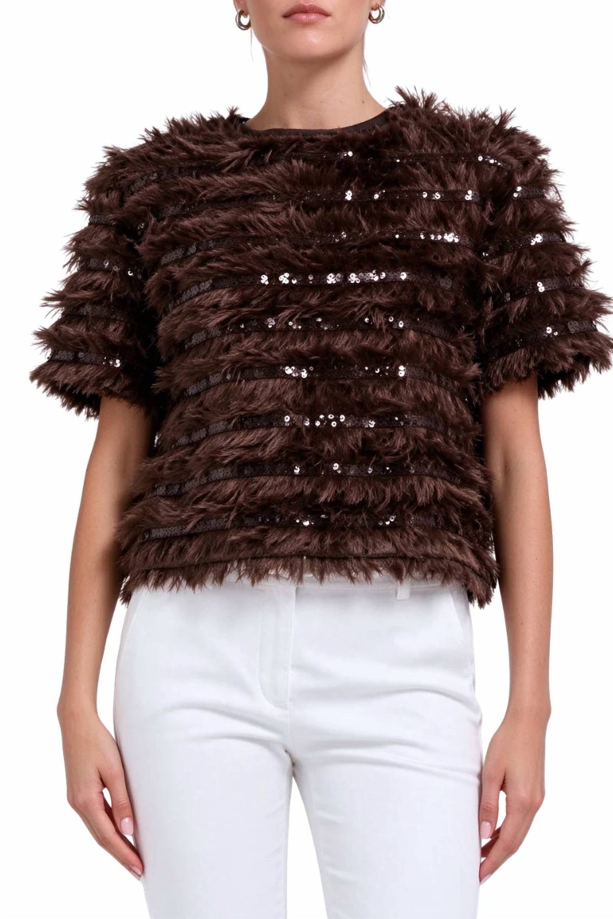 Brunello Cucinelli - Sequin-embellished Feathered Blouse