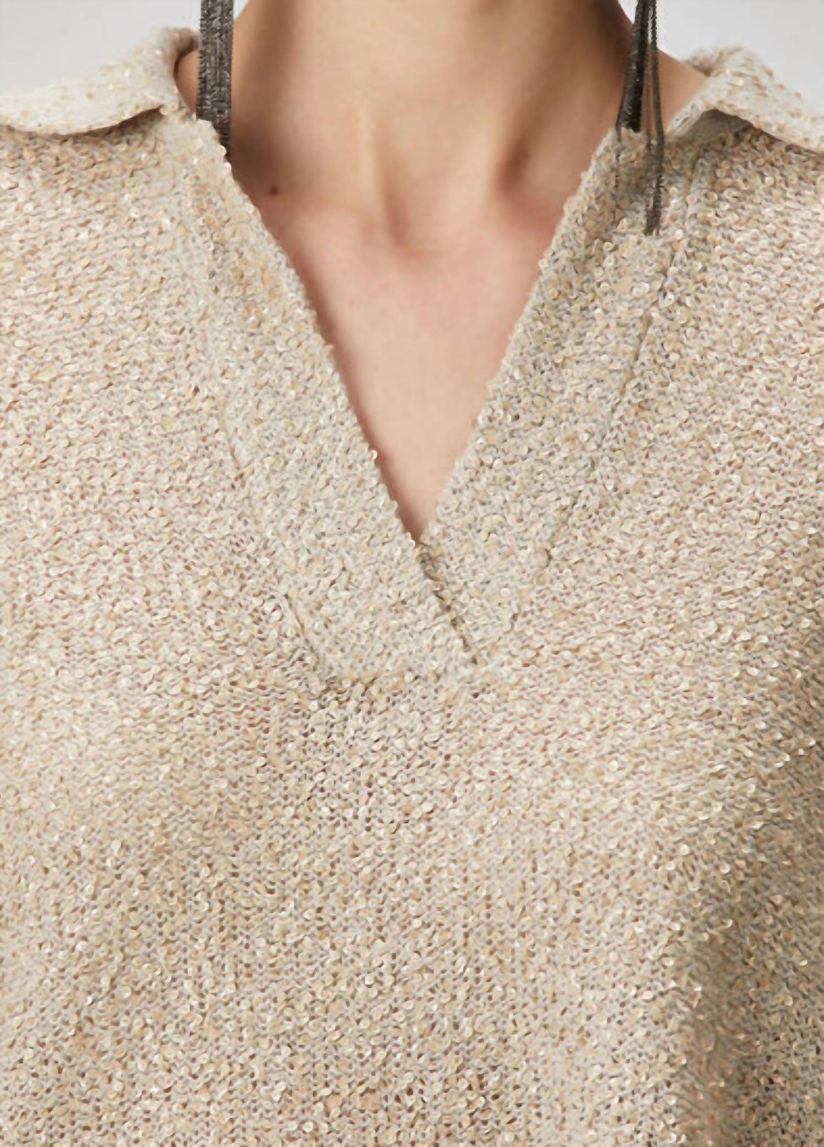 Brunello Cucinelli - Sequin Linen Knit Sweater