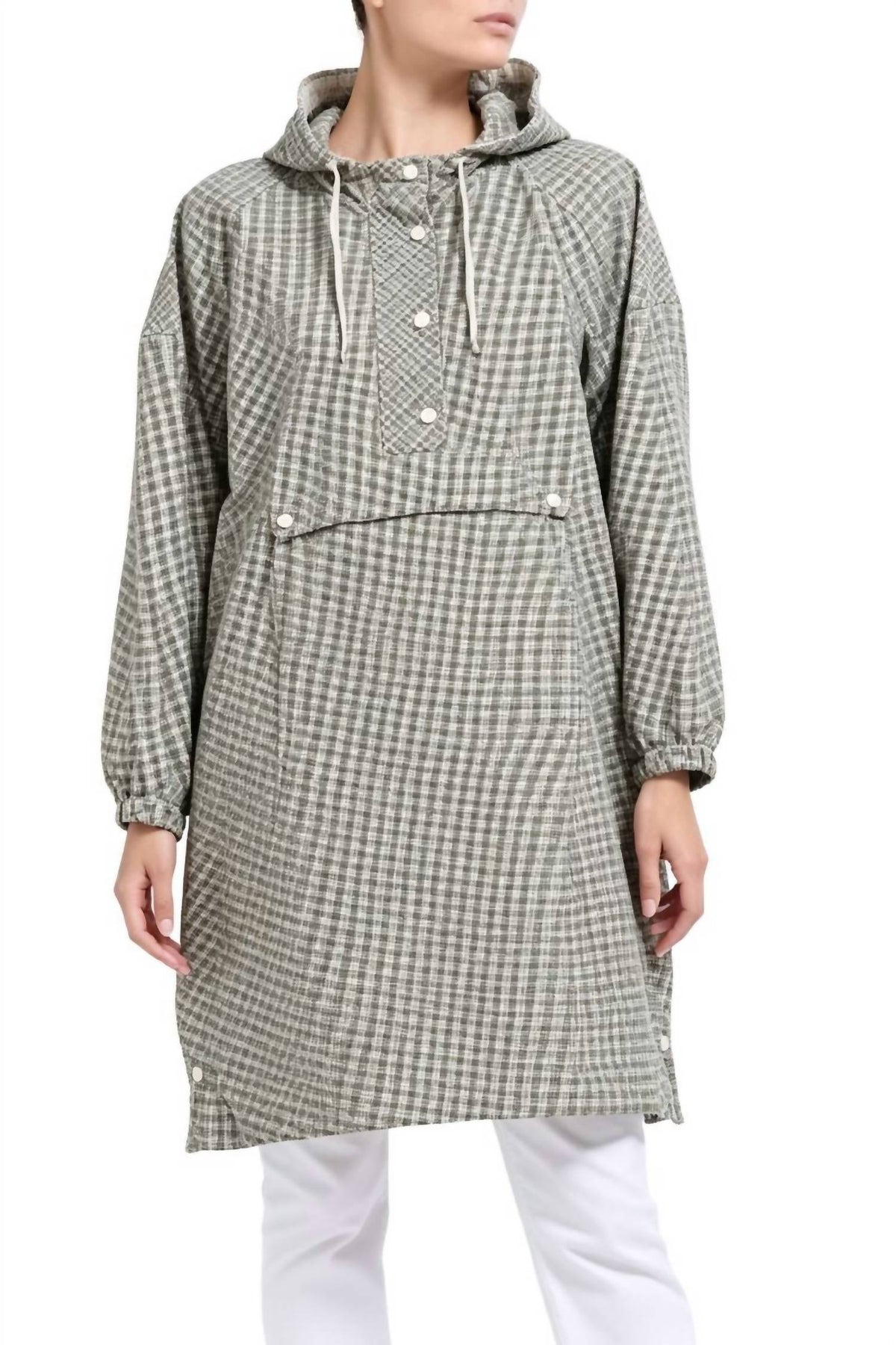 Brunello Cucinelli - Soar Women's Lightweight Check-patterned Raincoat