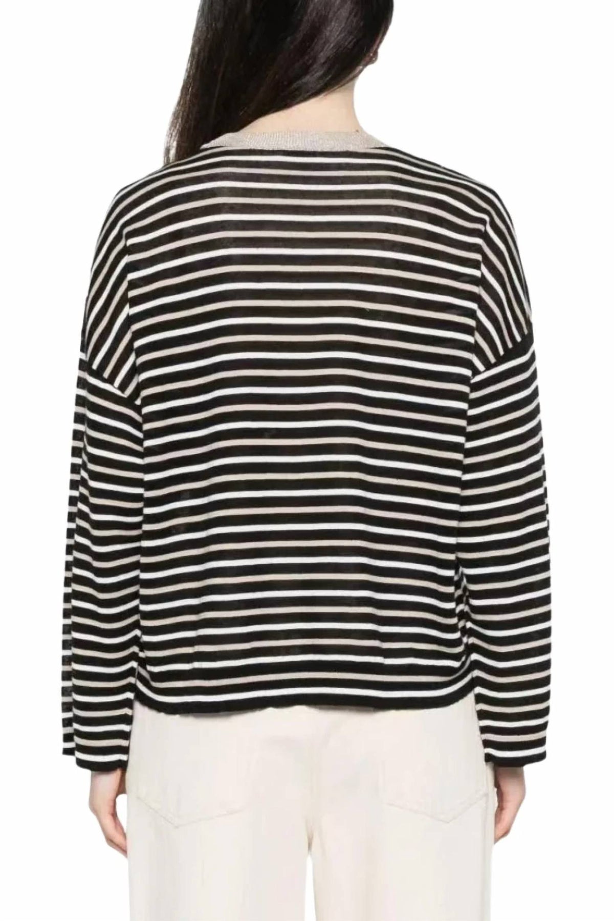 Brunello Cucinelli - Striped Crew Neck Sweater