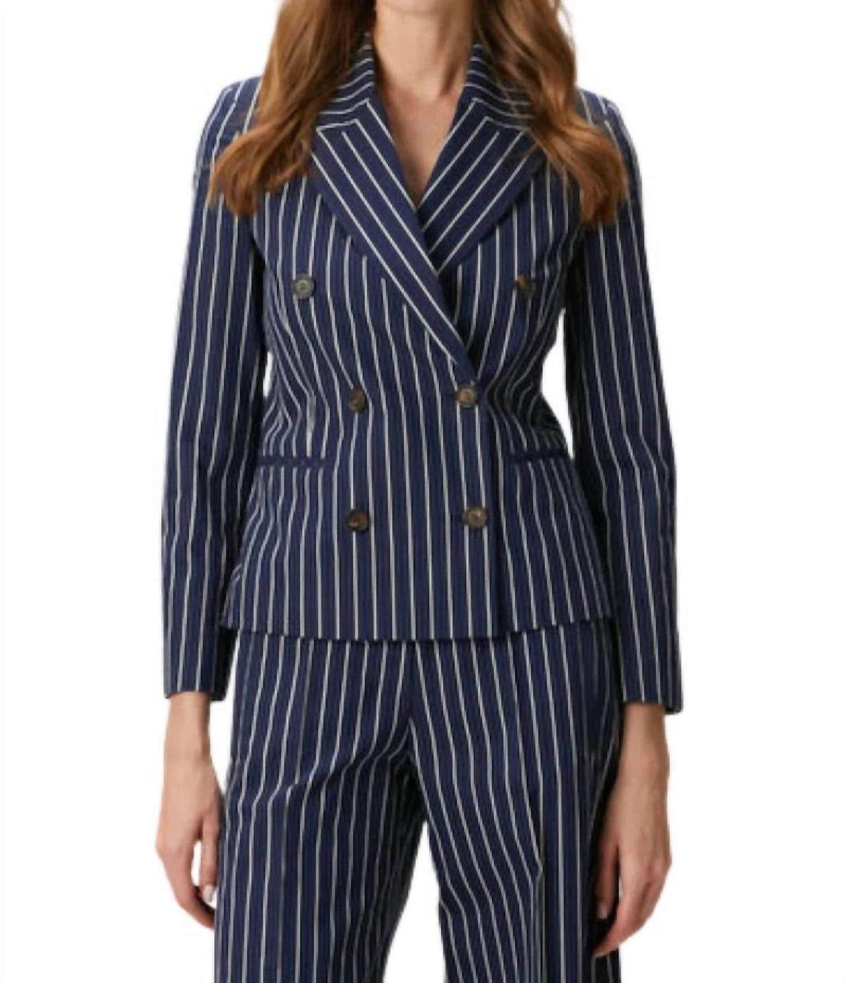 Brunello Cucinelli - Striped Double-breasted Jacket